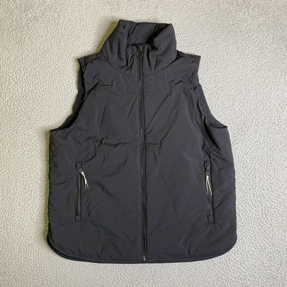 Vuori Jackets & Blazers - Vuori Canyon Insulated Vest Womens Large Black Full Zip Pocket Mockneck